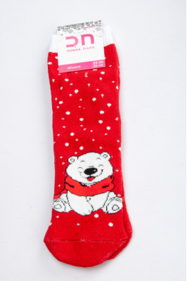 Шкарпетки жіночі новорічні махрові